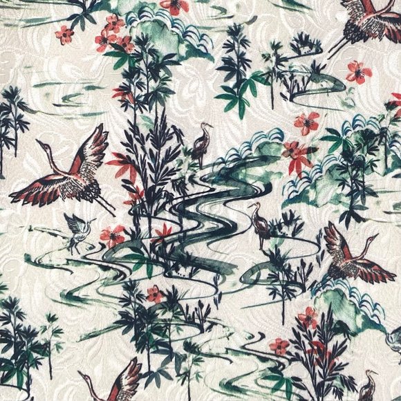 H&M Women's Creamy White Botanical Mini Skirt, Size 10 - Picture 5 of 7